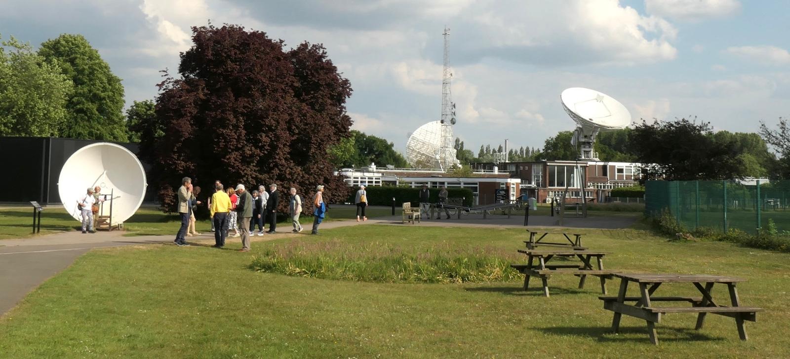 Members explore Jodrell Bank. 